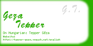 geza tepper business card